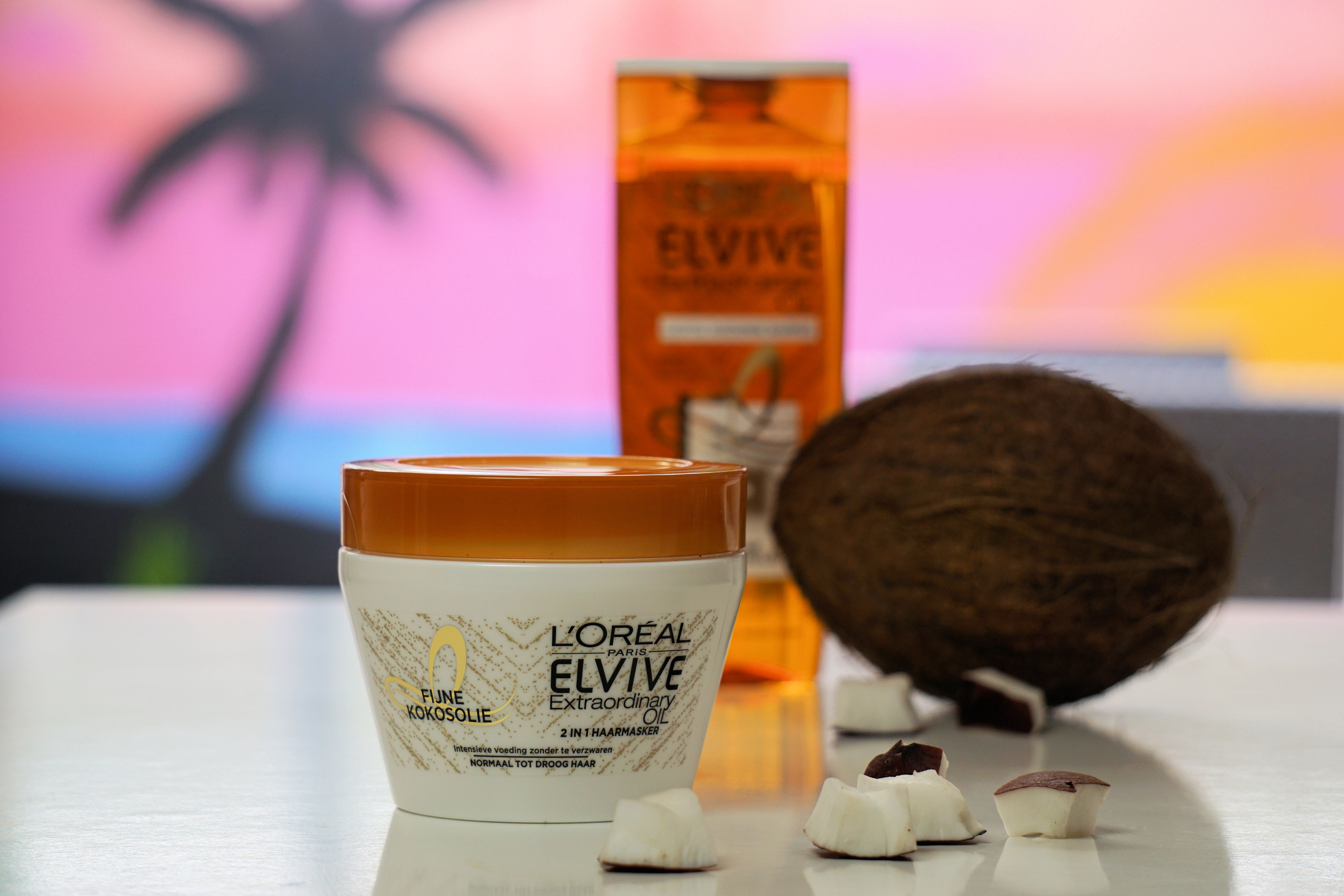 Lees meer over het artikel L’Oréal Elvive Extraordinary Oil hairmask, shampoo and conditioner with fine coconutoil