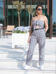 PLAID CUTOUT JUMPSUIT FROM FOREVER 21